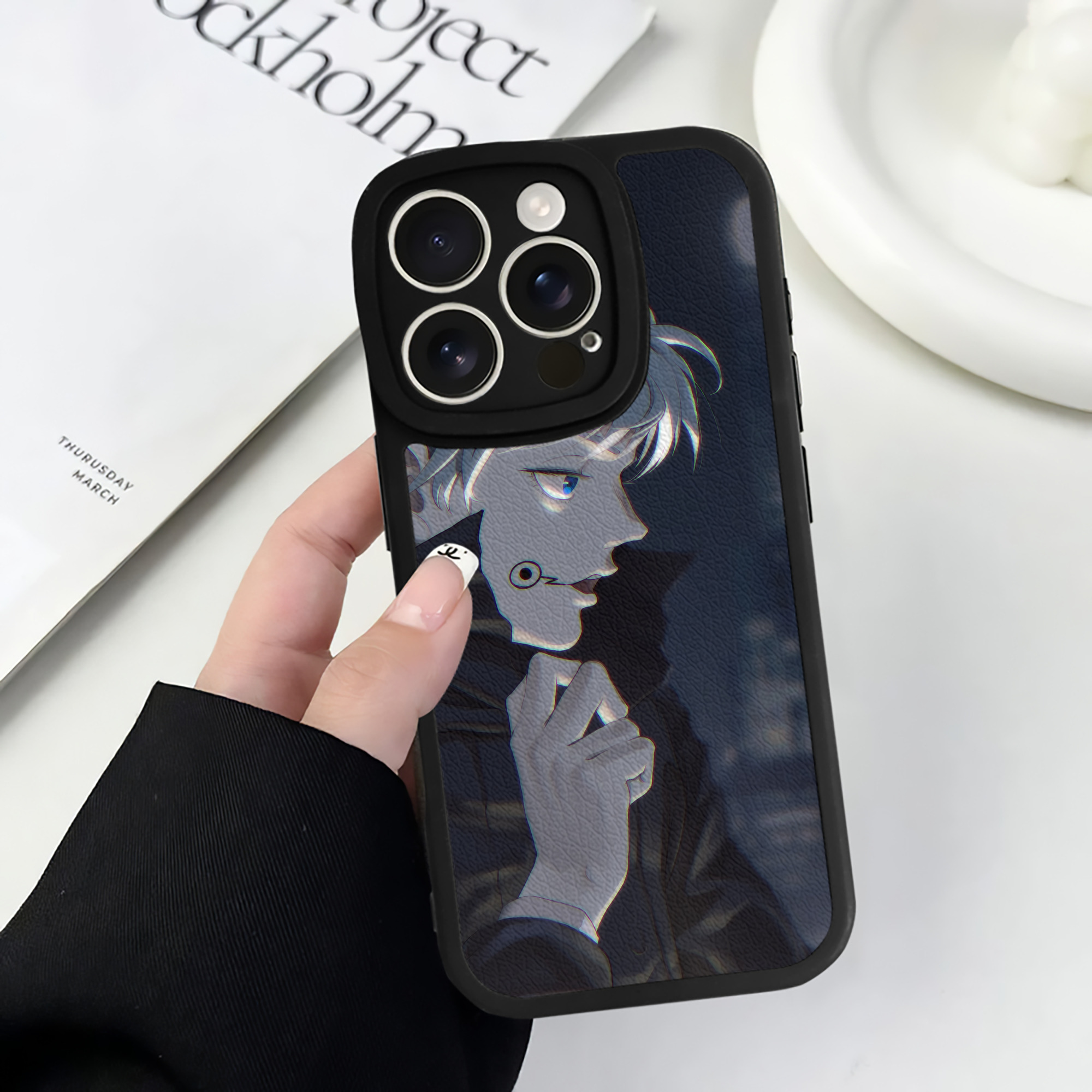 （画像用） 呪術廻戦 Jujutsu Kaisen 【iPhone 16シリーズ対応】シリコンスマホケース（レザー調） 材質：シリコン
